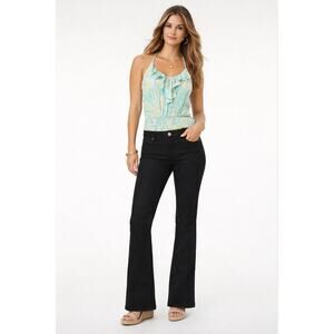 Lilly Pulitzer Babe Boot Cut Black Stretch Jeans Mid Rise Size 8